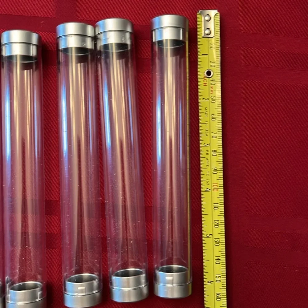 5 pcs Transparent Tube Pen Ballpoint Display Packaging Case Box Plastic Gifts